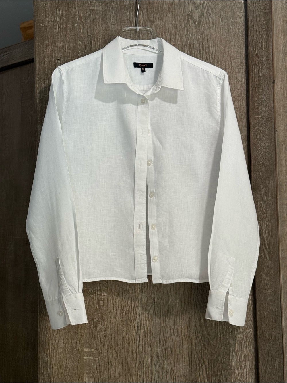 Quince White Linen Button-Down Shirt - Long Sleeve
